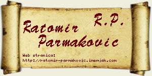 Ratomir Parmaković vizit kartica
